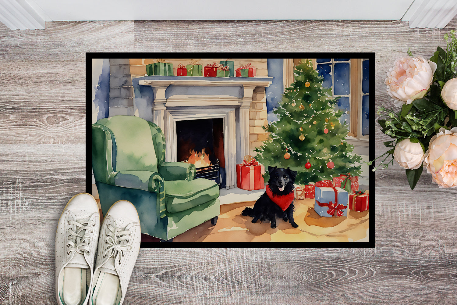 Buy this Schipperke Cozy Christmas Doormat