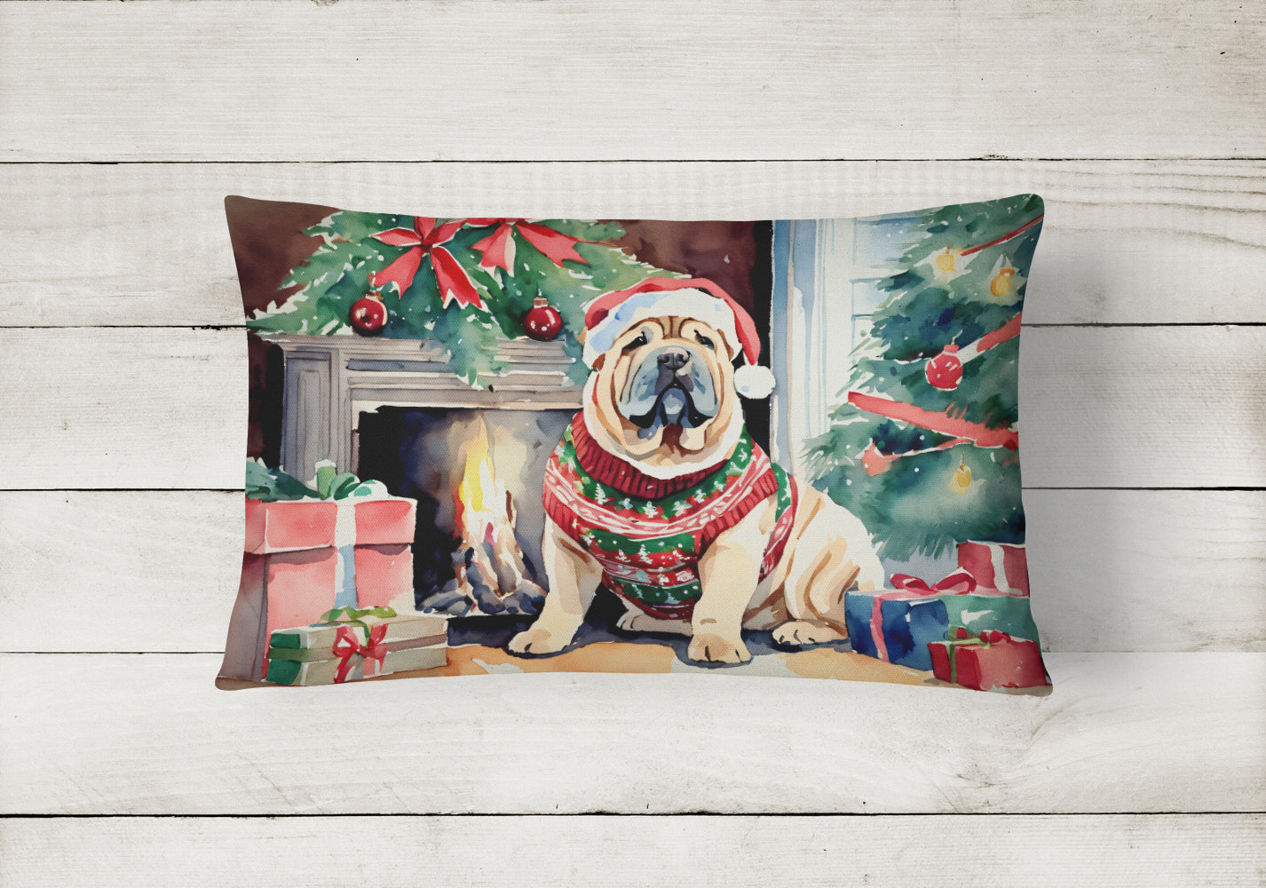 Buy this Shar Pei Cozy Christmas Throw Pillow