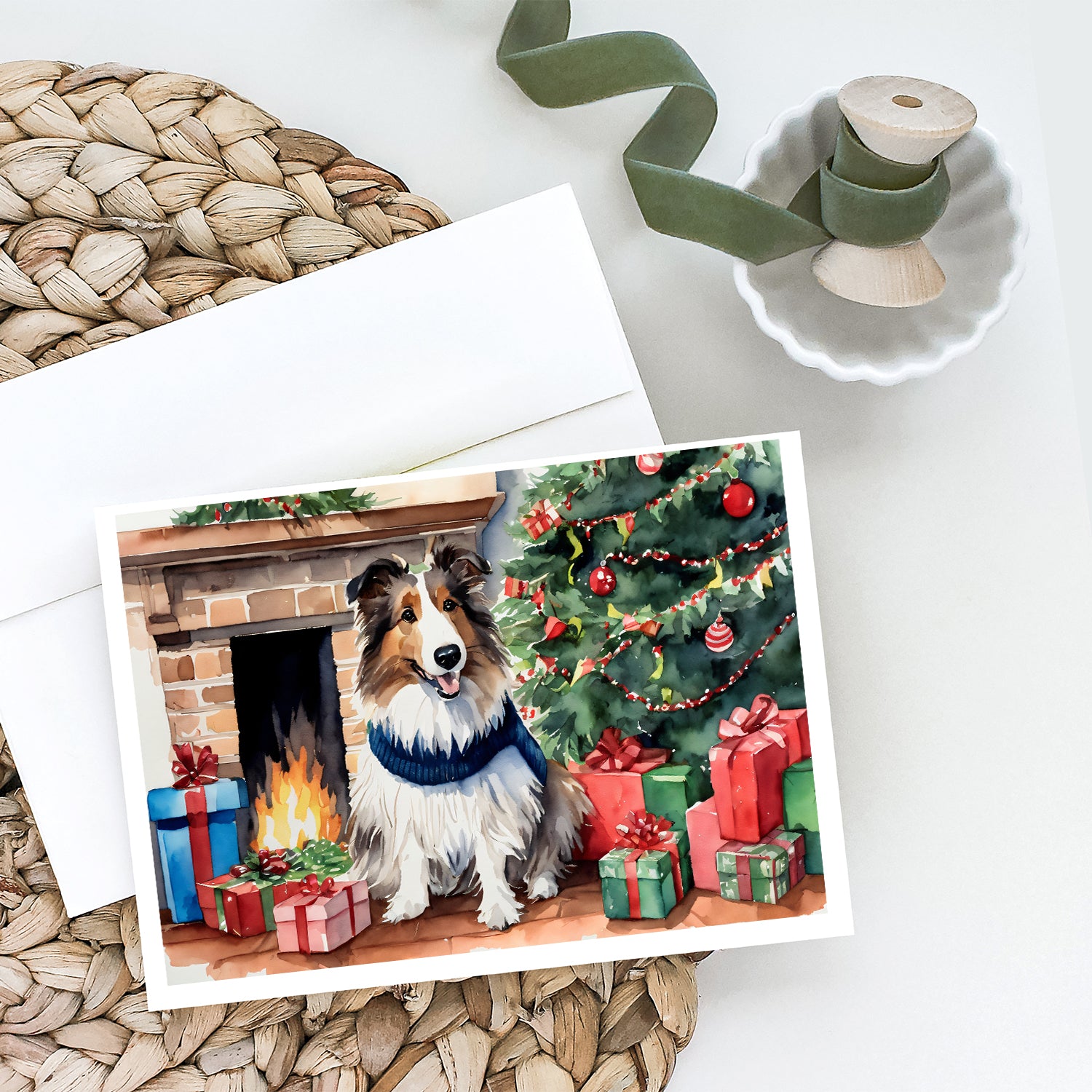 Buy this Sheltie Cozy Christmas Greeting Cards Pack of 8