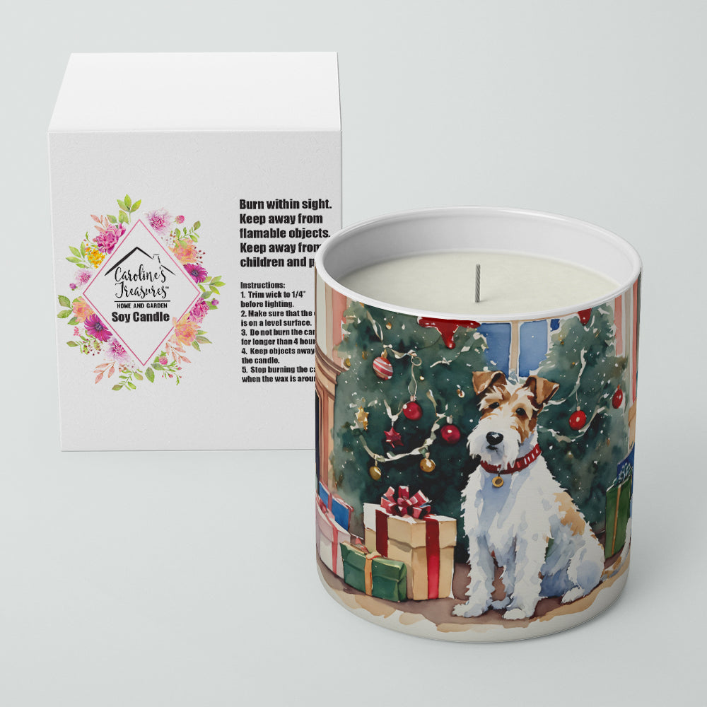 Fox Terrier Cozy Christmas Decorative Soy Candle