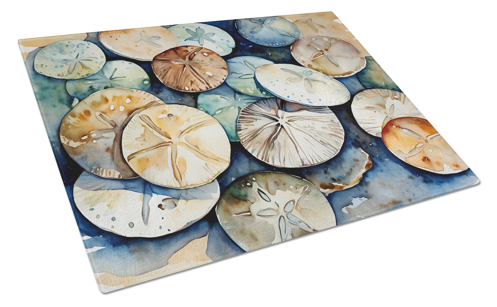 Buy this Sand Dollars Glass Cutting Board Large