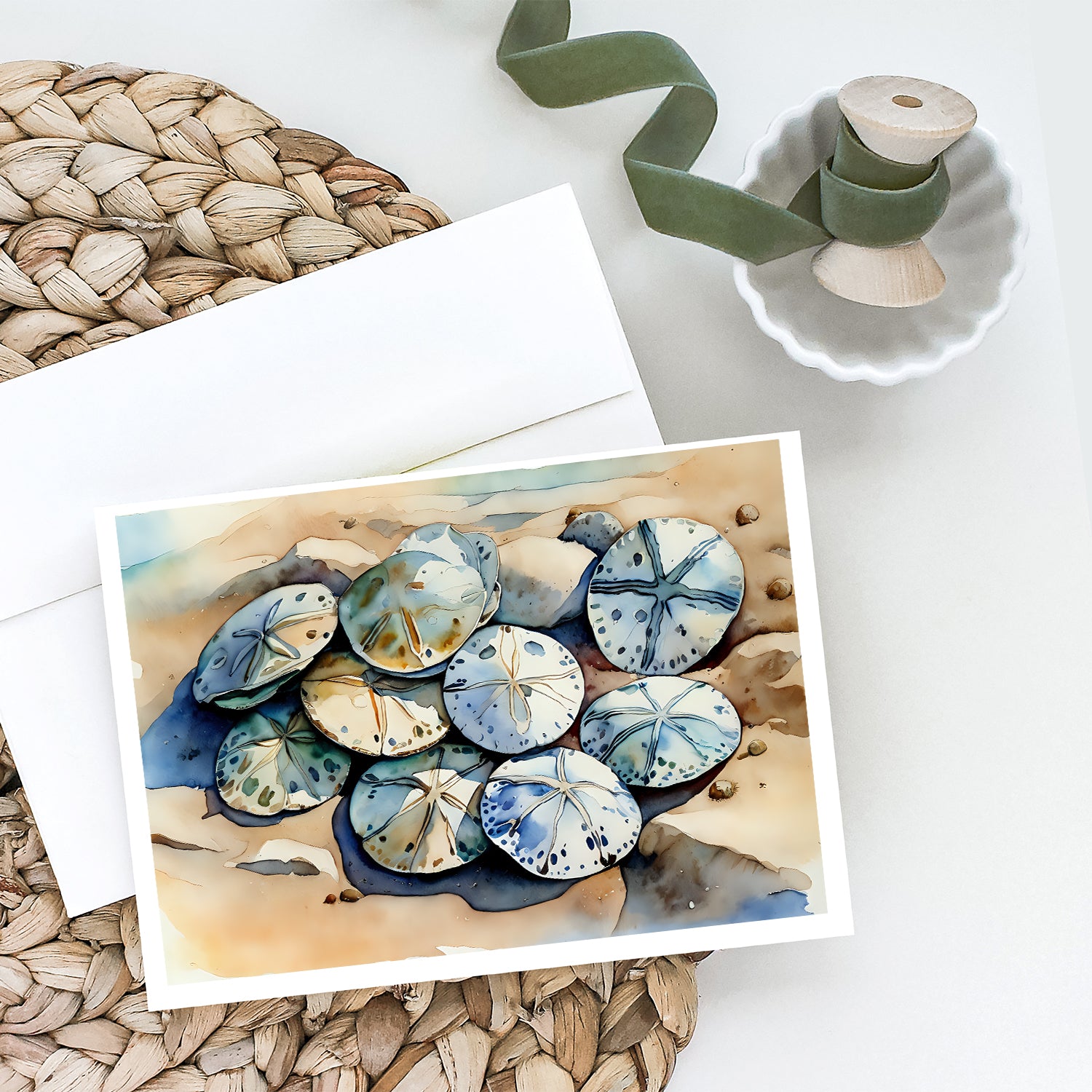 Sand Dollars Greeting Cards Pack of 8