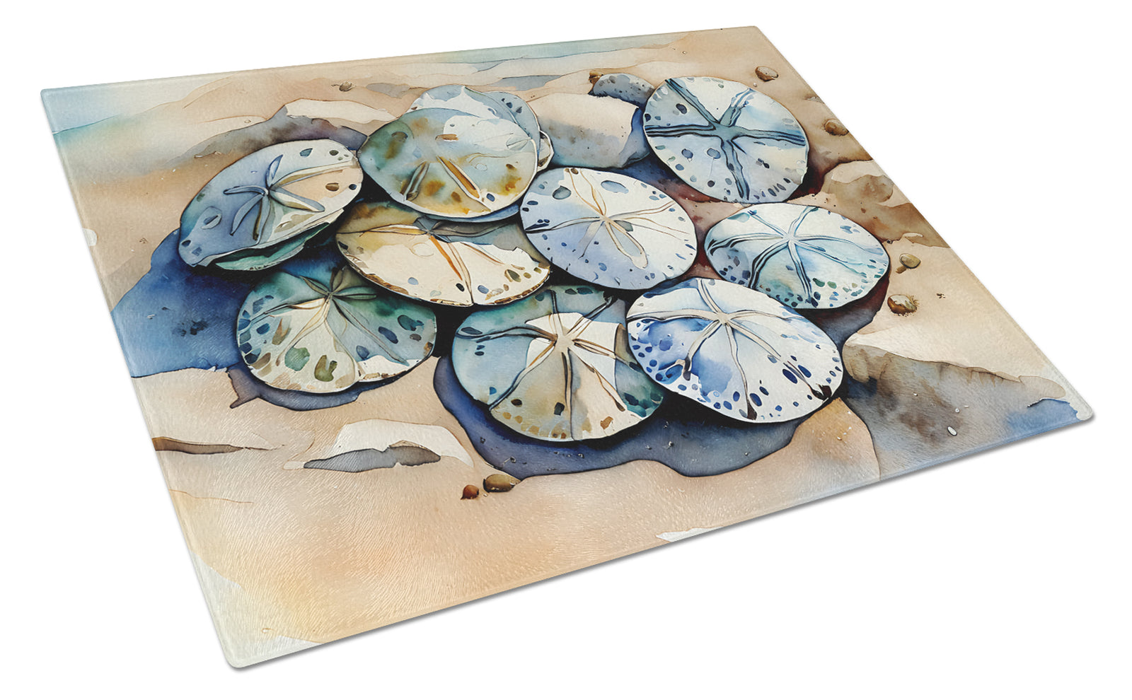 Buy this Sand Dollars Glass Cutting Board Large