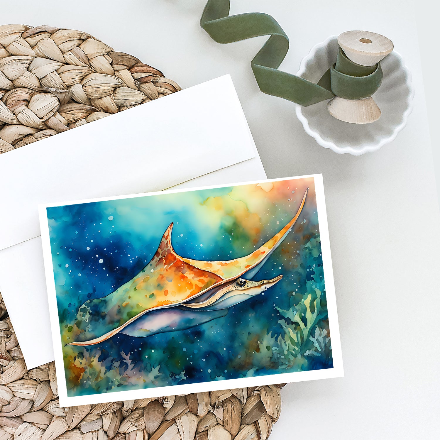 Buy this Sting Ray Greeting Cards Pack of 8