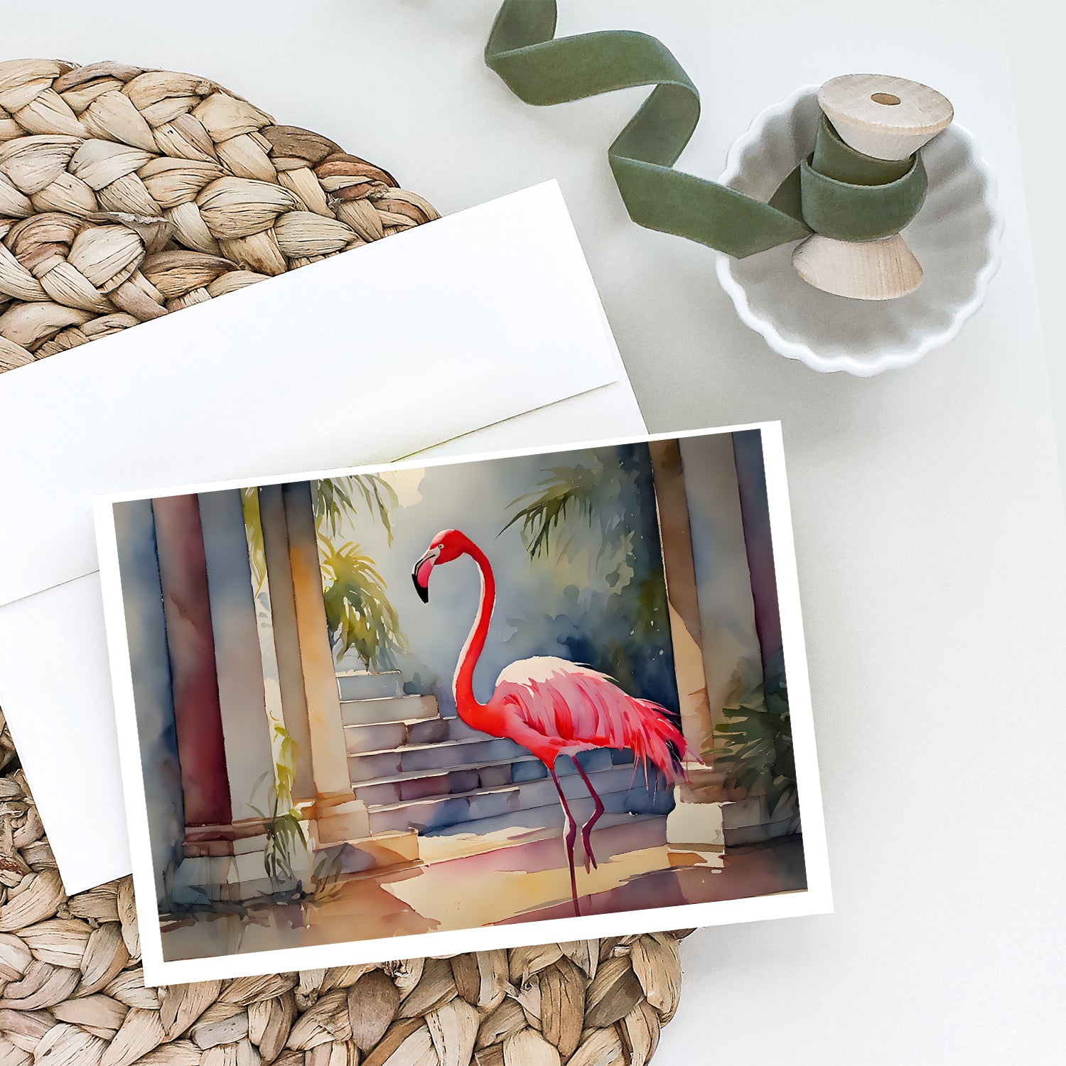 Buy this Flamingo Greeting Cards Pack of 8