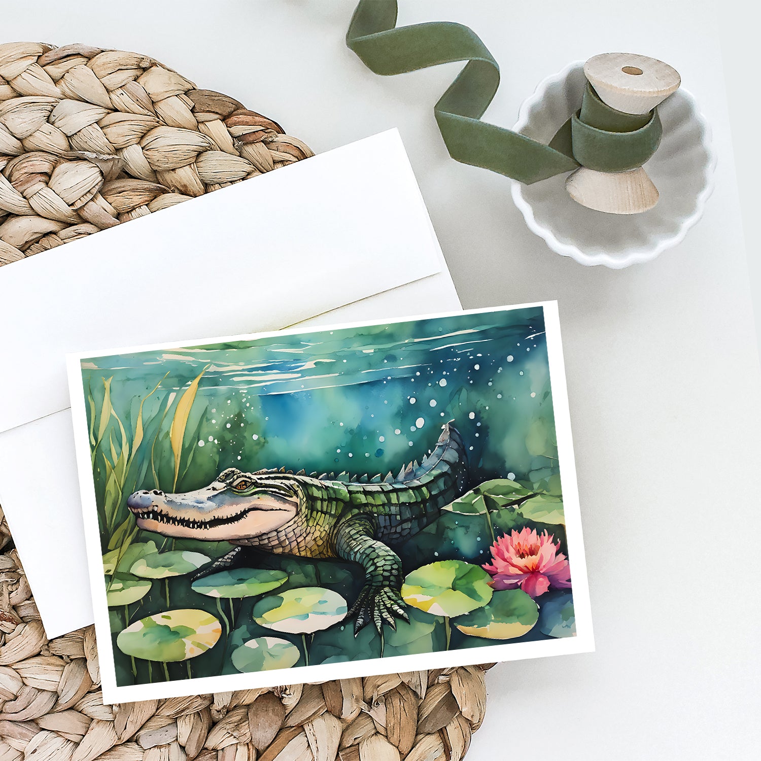 Buy this Alligator Greeting Cards Pack of 8