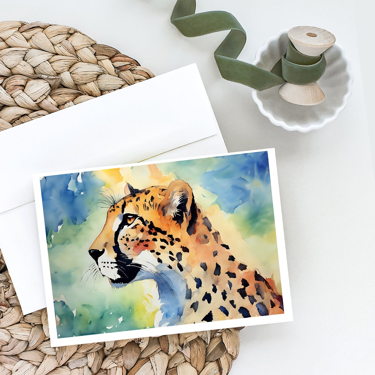 Cheetah Greeting Cards Pack of 8