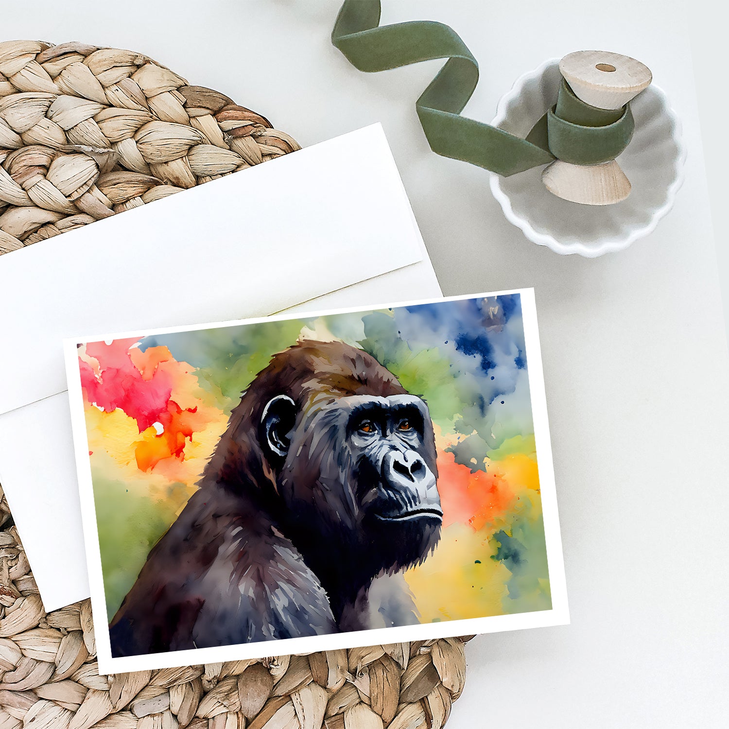 Gorilla Greeting Cards Pack of 8