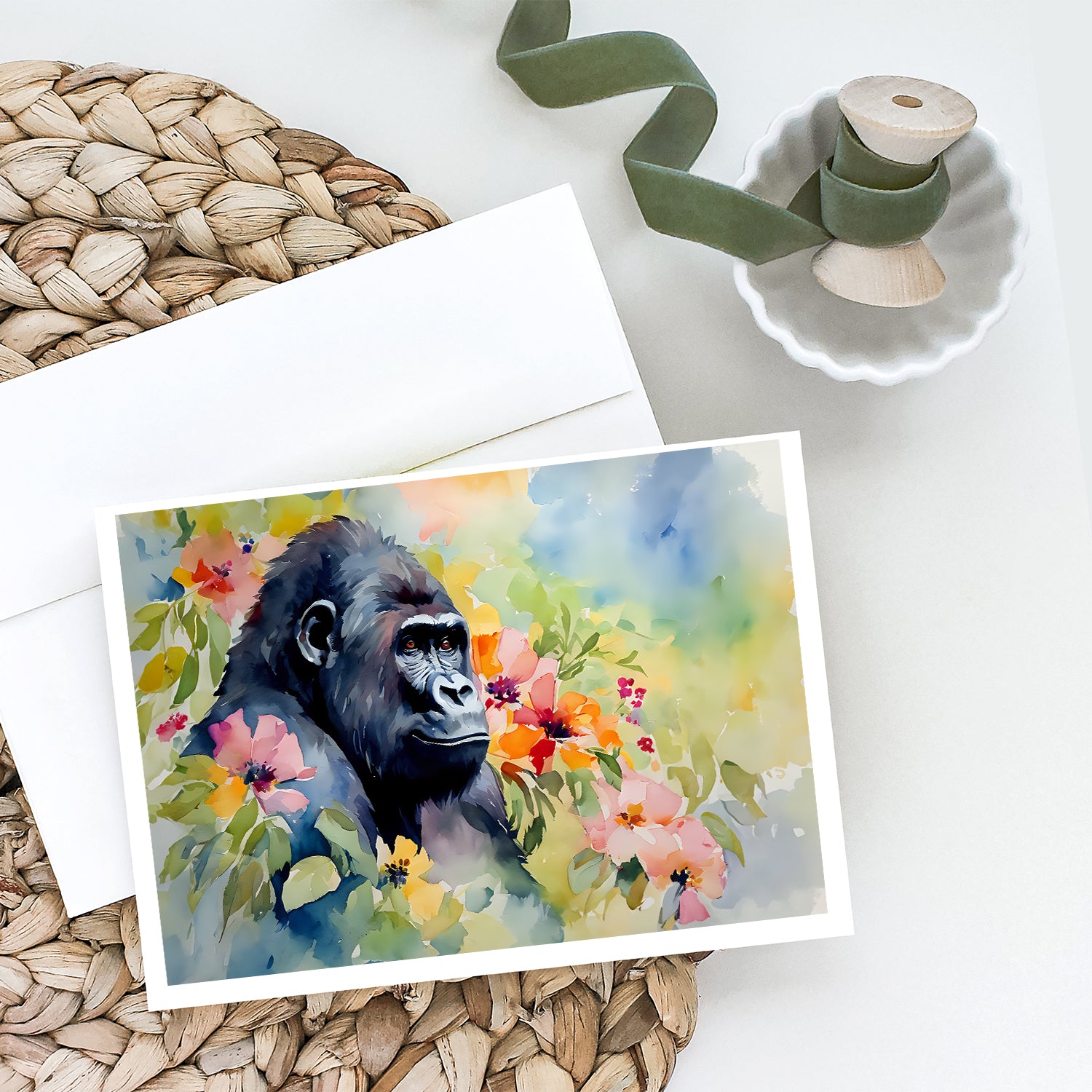 Gorilla Greeting Cards Pack of 8
