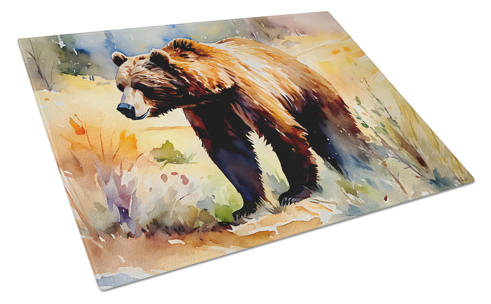 Buy this Grizzly Bear Glass Cutting Board Large