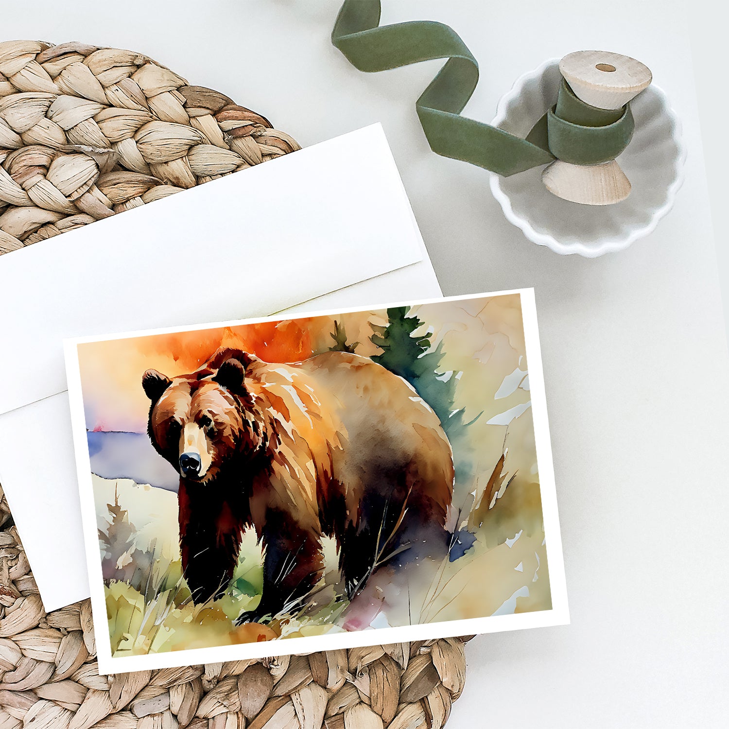 Buy this Grizzly Bear Greeting Cards Pack of 8
