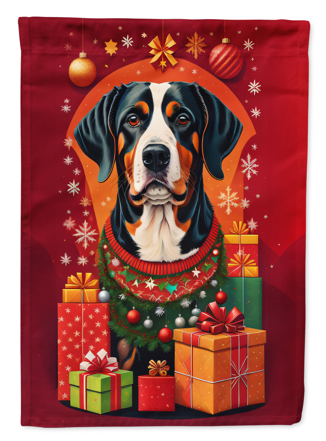 Buy this Entlebucher Mountain Dog Holiday Christmas House Flag