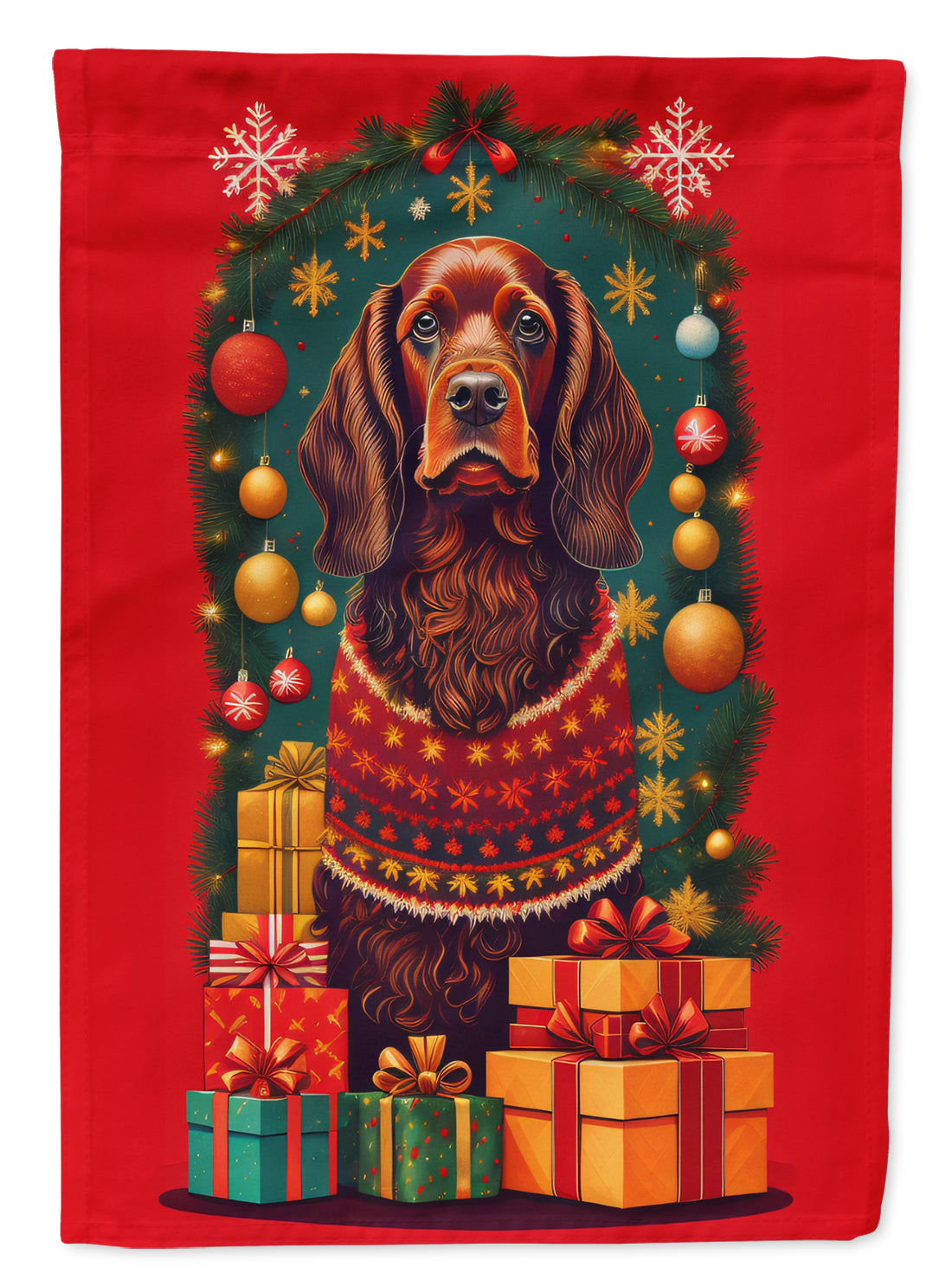 Buy this Field Spaniel Holiday Christmas House Flag
