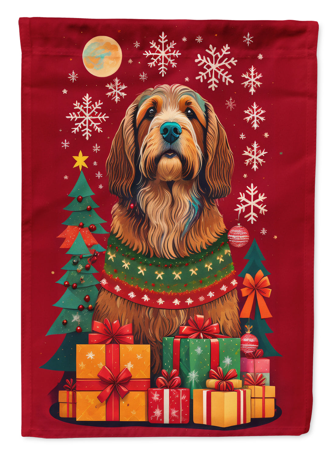 Buy this Otterhound Holiday Christmas House Flag