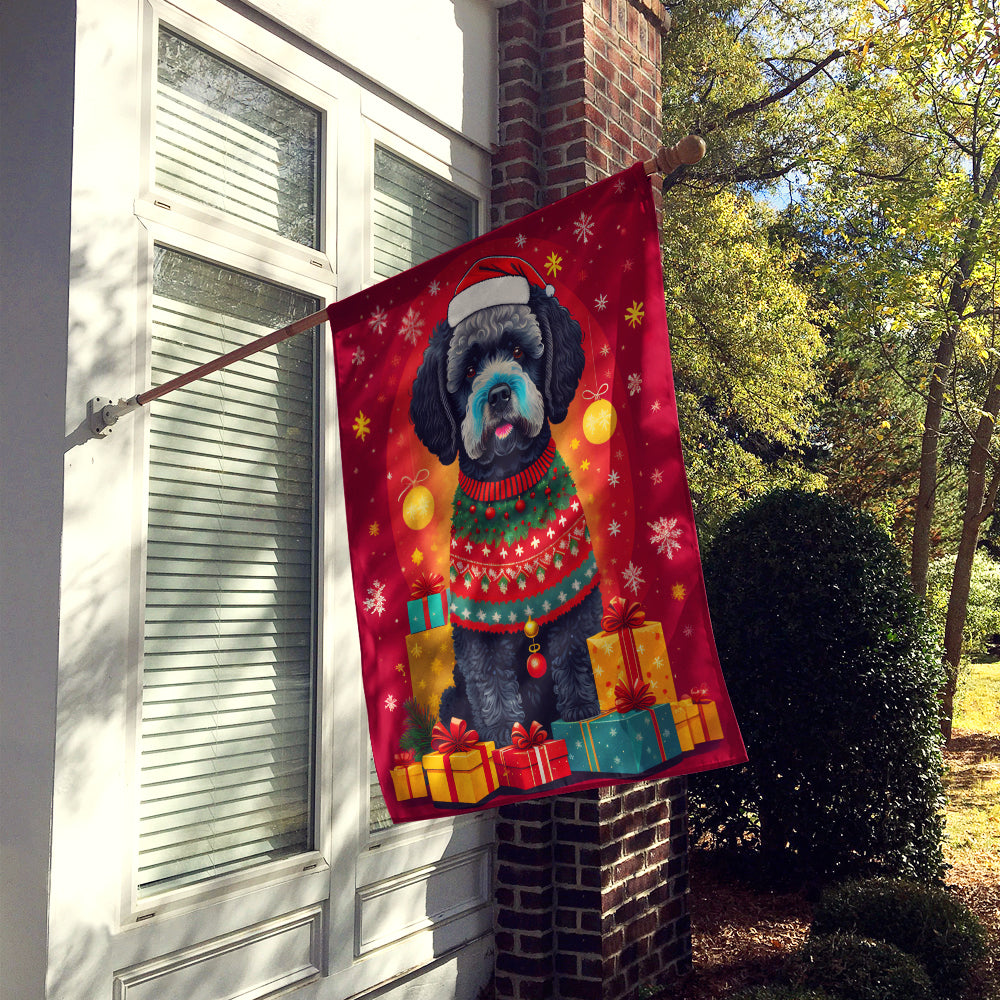 Buy this Portuguese Water Dog Holiday Christmas House Flag
