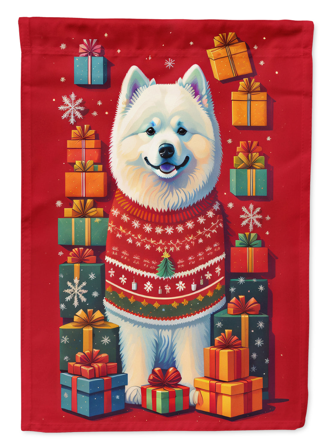 Buy this Samoyed Holiday Christmas House Flag