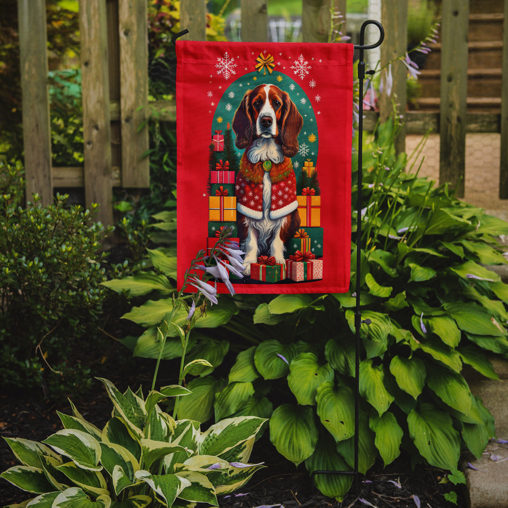 Buy this Welsh Springer Spaniel Holiday Christmas Garden Flag