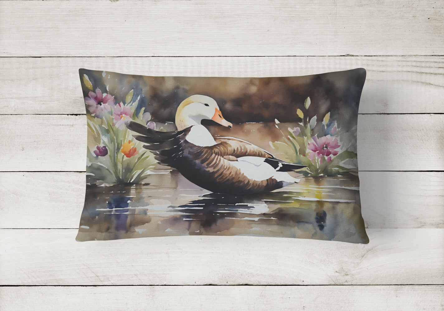 Common Eider Duck Throw Pillow