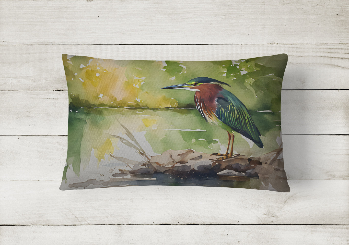Buy this Green Heron Throw Pillow