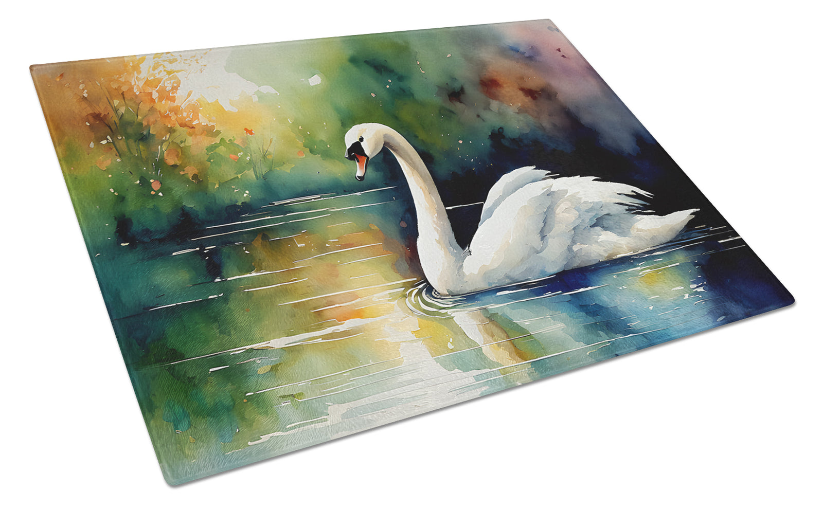 Buy this Swan Glass Cutting Board