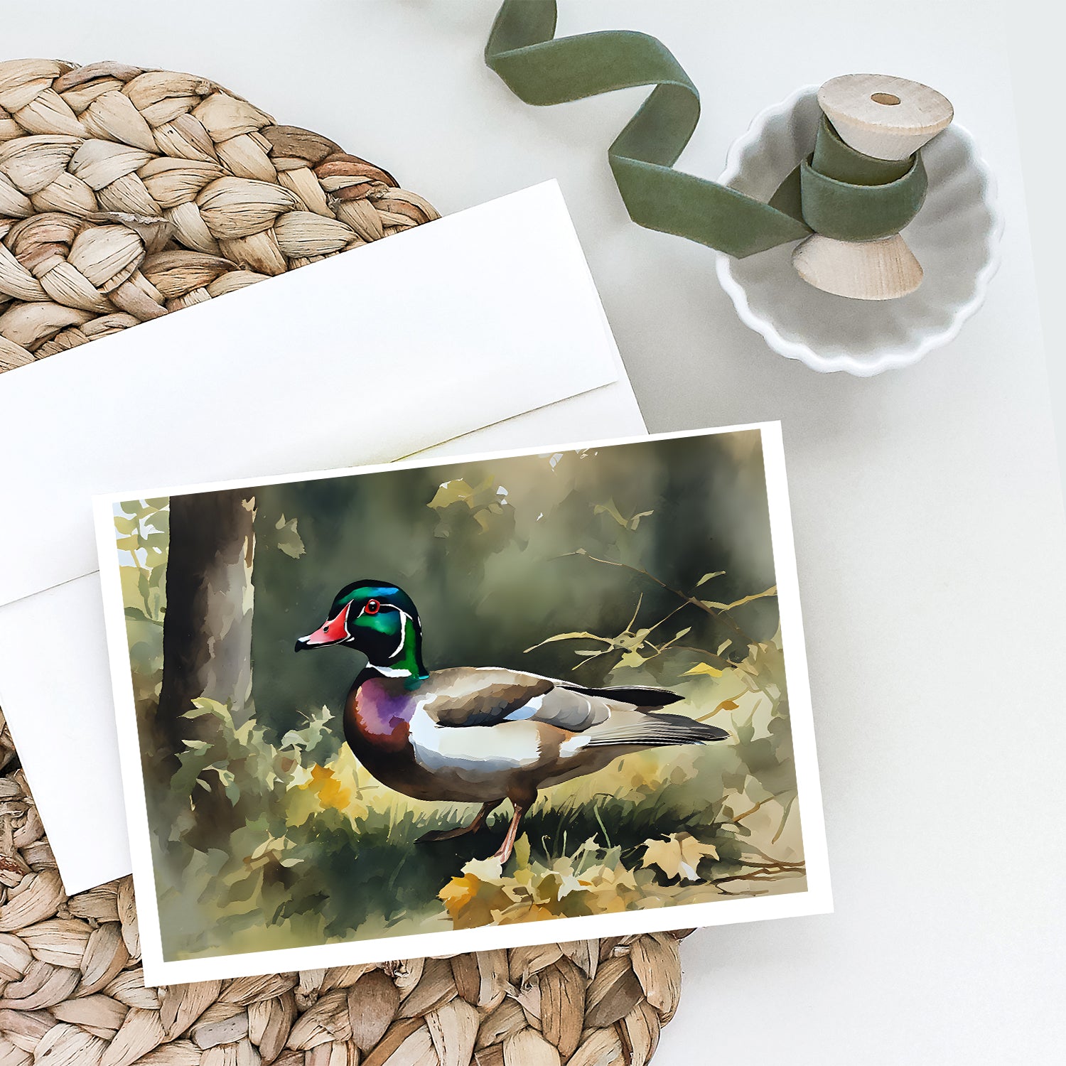 Wood Duck Greeting Cards Pack of 8