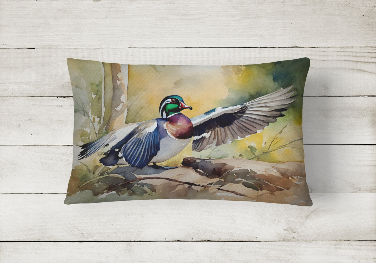 Wood Duck Throw Pillow