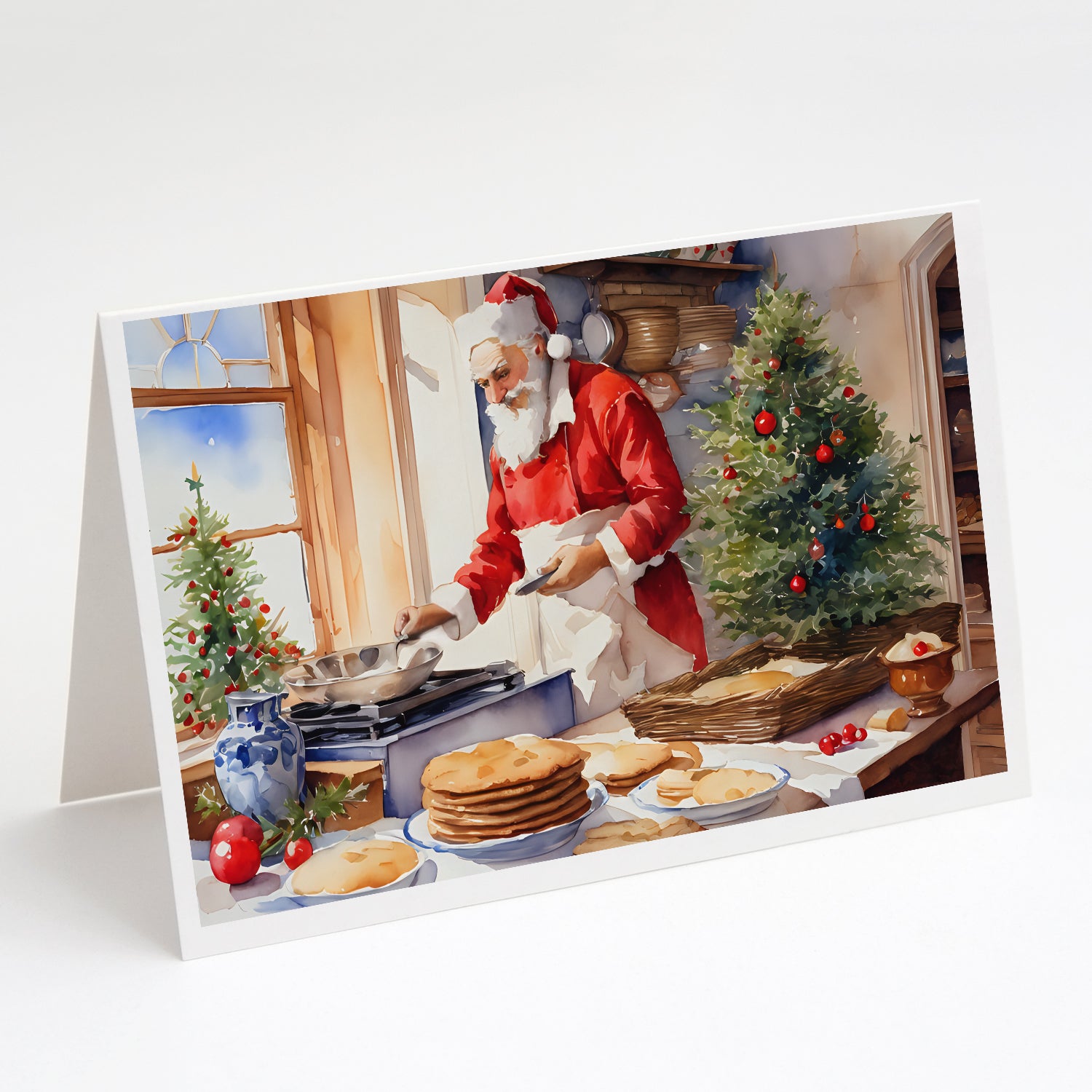 Buy this Cookies with Santa Claus Babbo Natale Greeting Cards Pack of 8