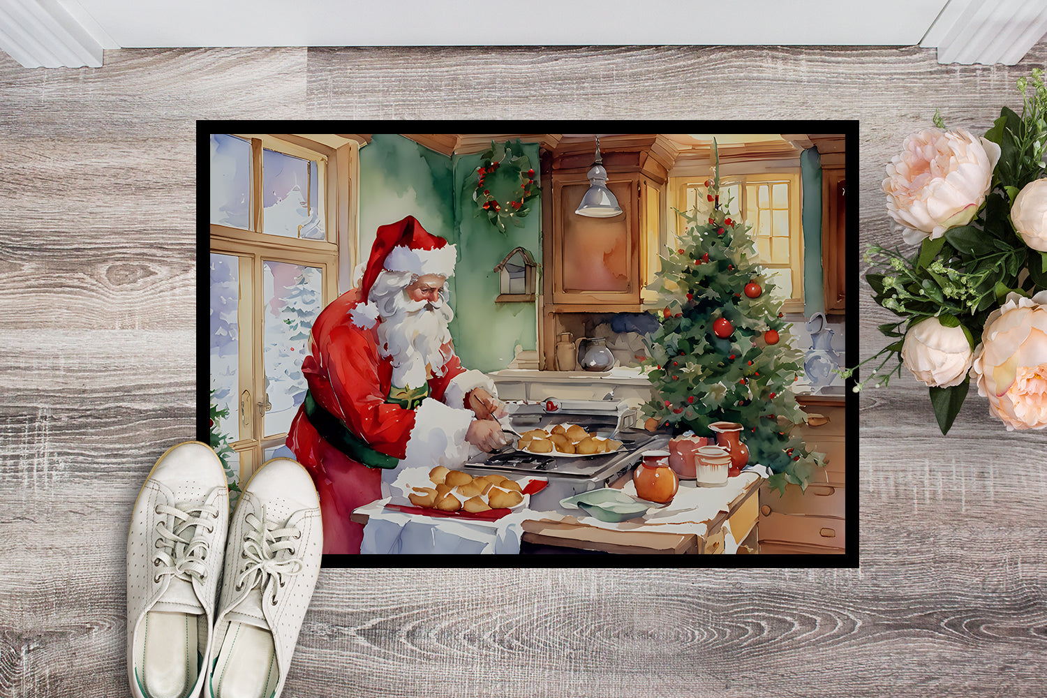 Buy this Cookies with Santa Claus Father Christmas Doormat