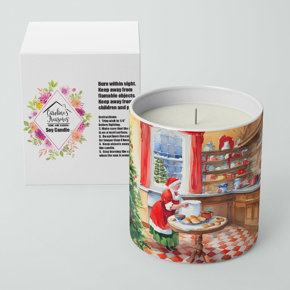Cookies with Santa Claus Mrs. Claus Decorative Soy Candle