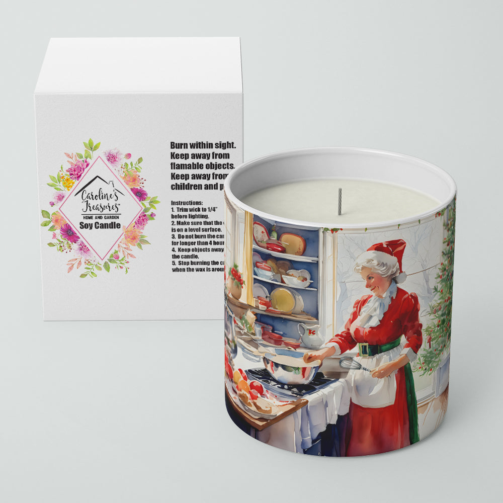 Cookies with Santa Claus Mrs. Claus Decorative Soy Candle