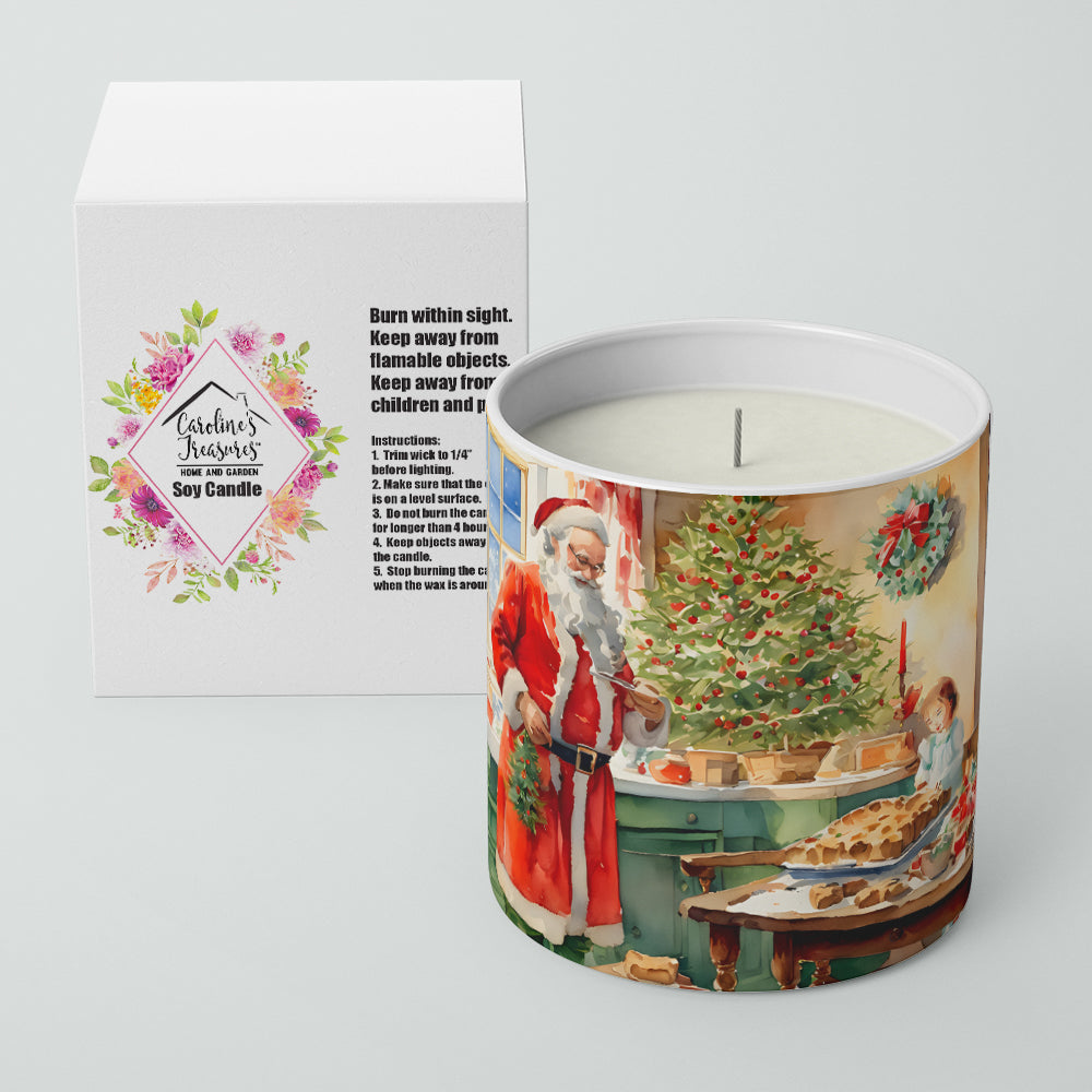 Cookies with Santa Claus Papa Noel Decorative Soy Candle