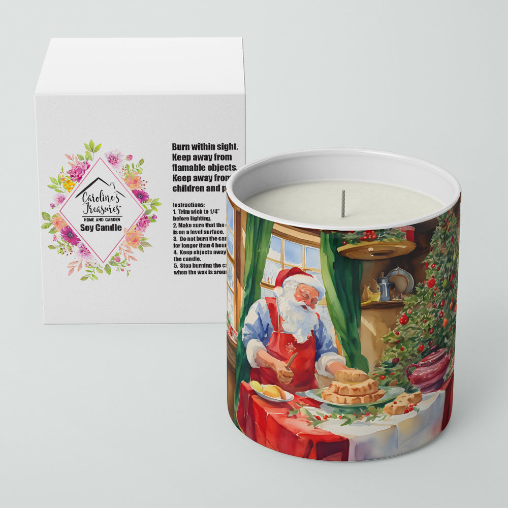 Cookies with Santa Claus Papa Noel Decorative Soy Candle