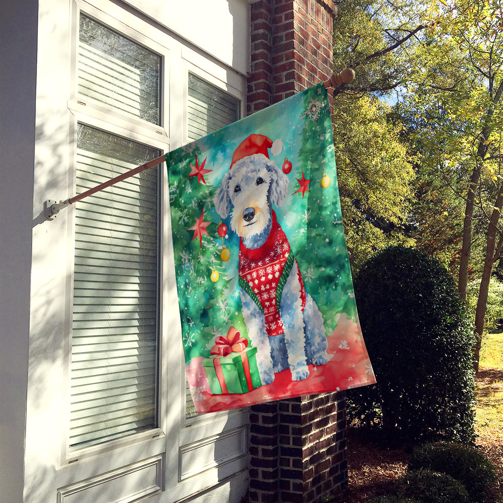 Buy this Bedlington Terrier Christmas House Flag