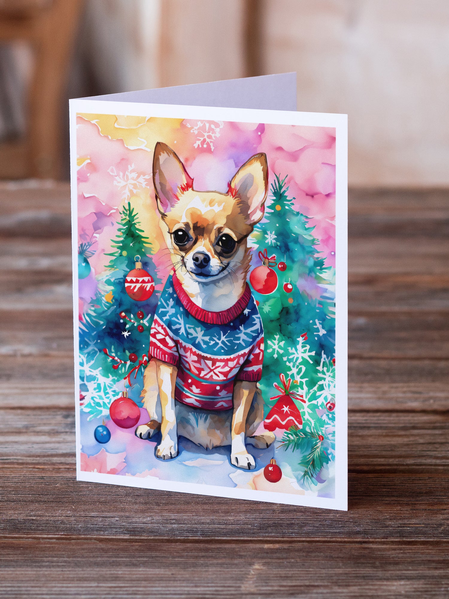 Buy this Chihuahua Christmas Greeting Cards Pack of 8