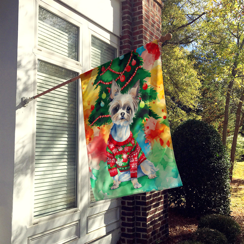 Buy this Chinese Crested Christmas House Flag