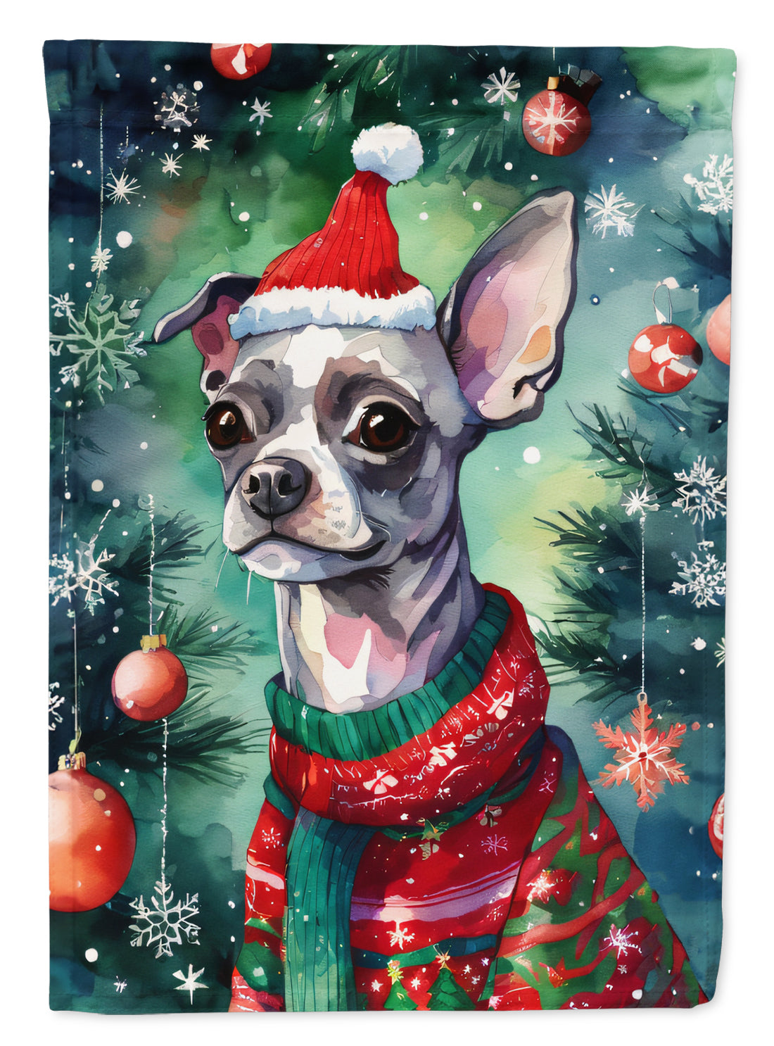 Buy this Chinese Crested Christmas Garden Flag