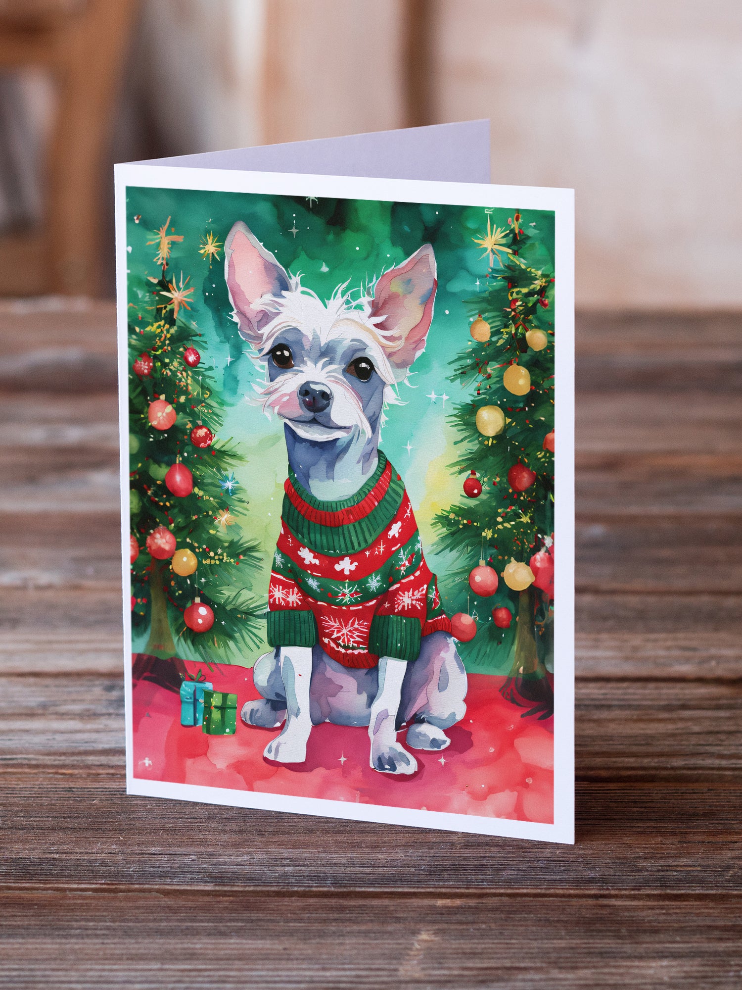 Buy this Chinese Crested Christmas Greeting Cards Pack of 8