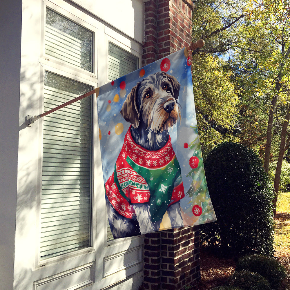 Buy this German Wirehaired Pointer Christmas House Flag