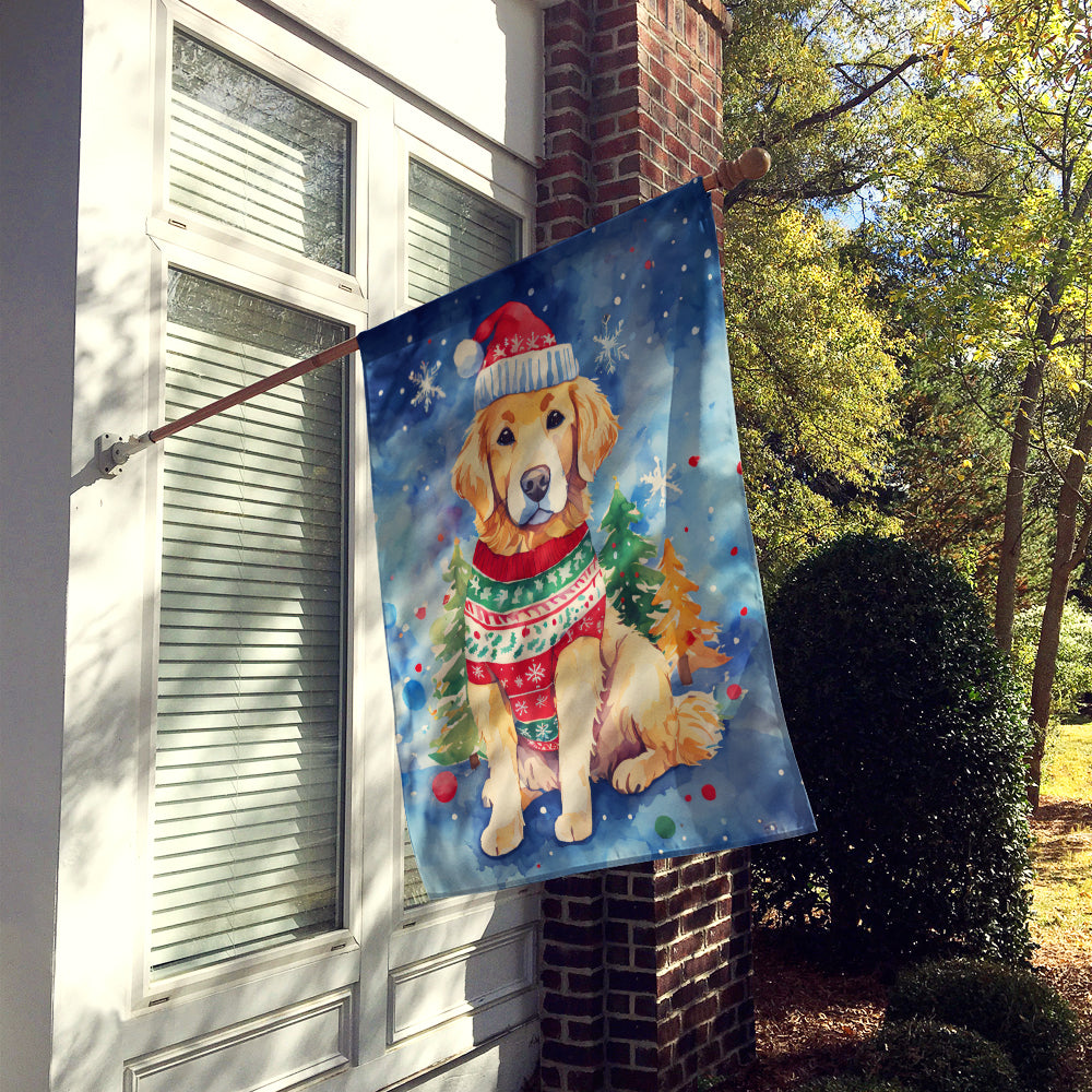 Buy this Golden Retriever Christmas House Flag