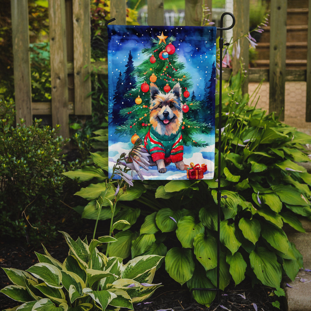 Buy this Keeshond Christmas Garden Flag