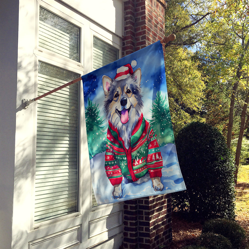 Buy this Keeshond Christmas House Flag