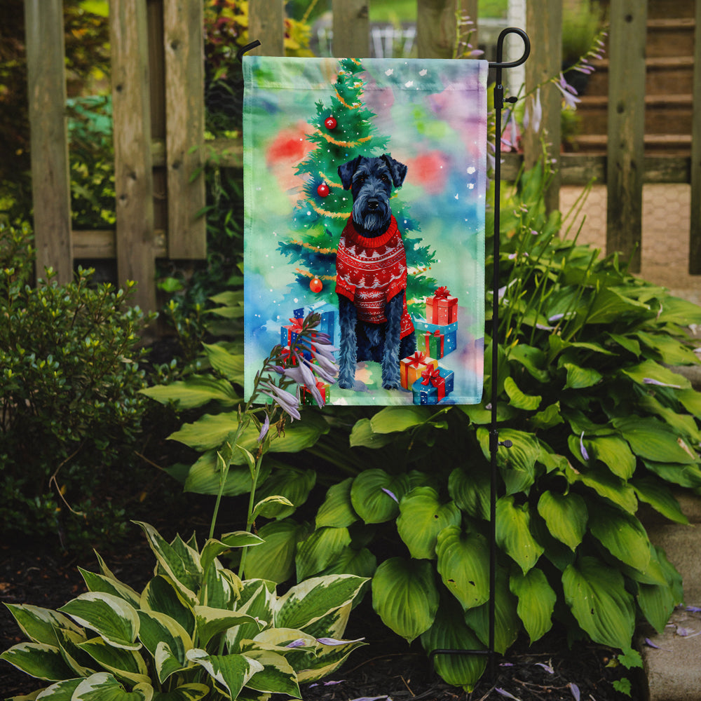Buy this Kerry Blue Terrier Christmas Garden Flag