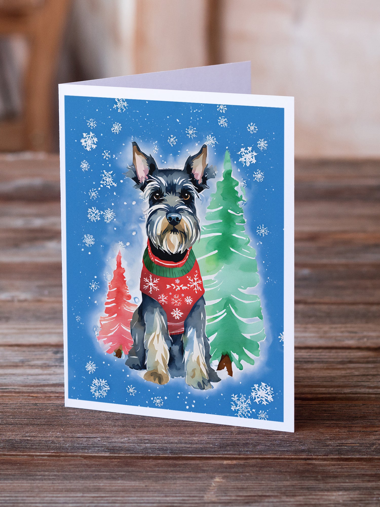 Buy this Schnauzer Christmas Greeting Cards Pack of 8