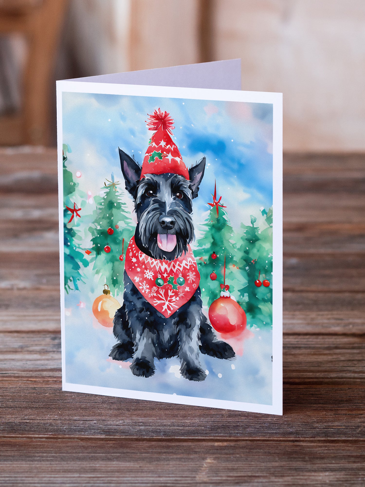 Buy this Scottish Terrier Christmas Greeting Cards Pack of 8
