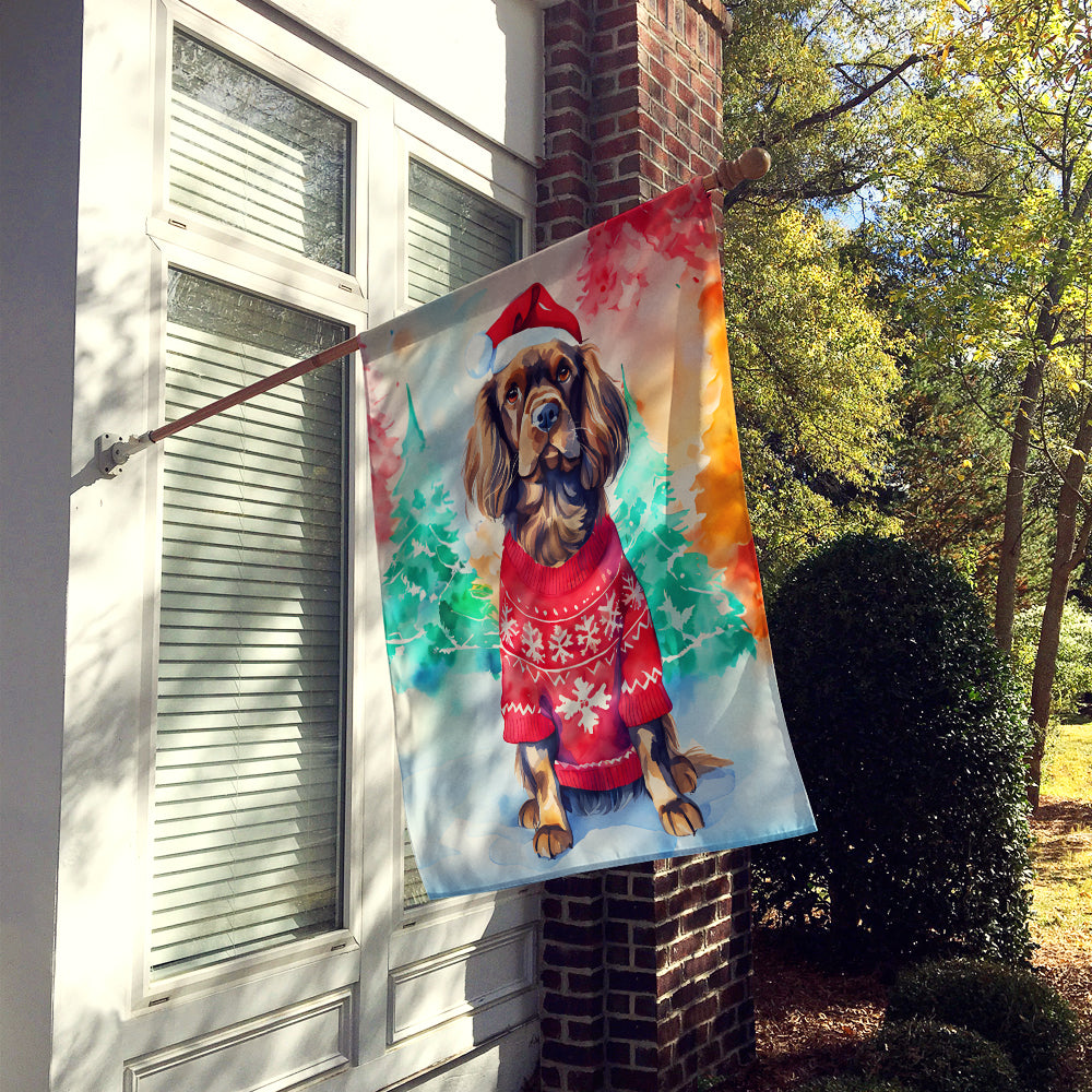 Buy this Sussex Spaniel Christmas House Flag