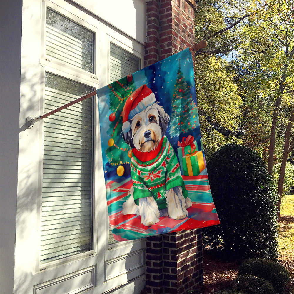 Buy this Tibetan Terrier Christmas House Flag
