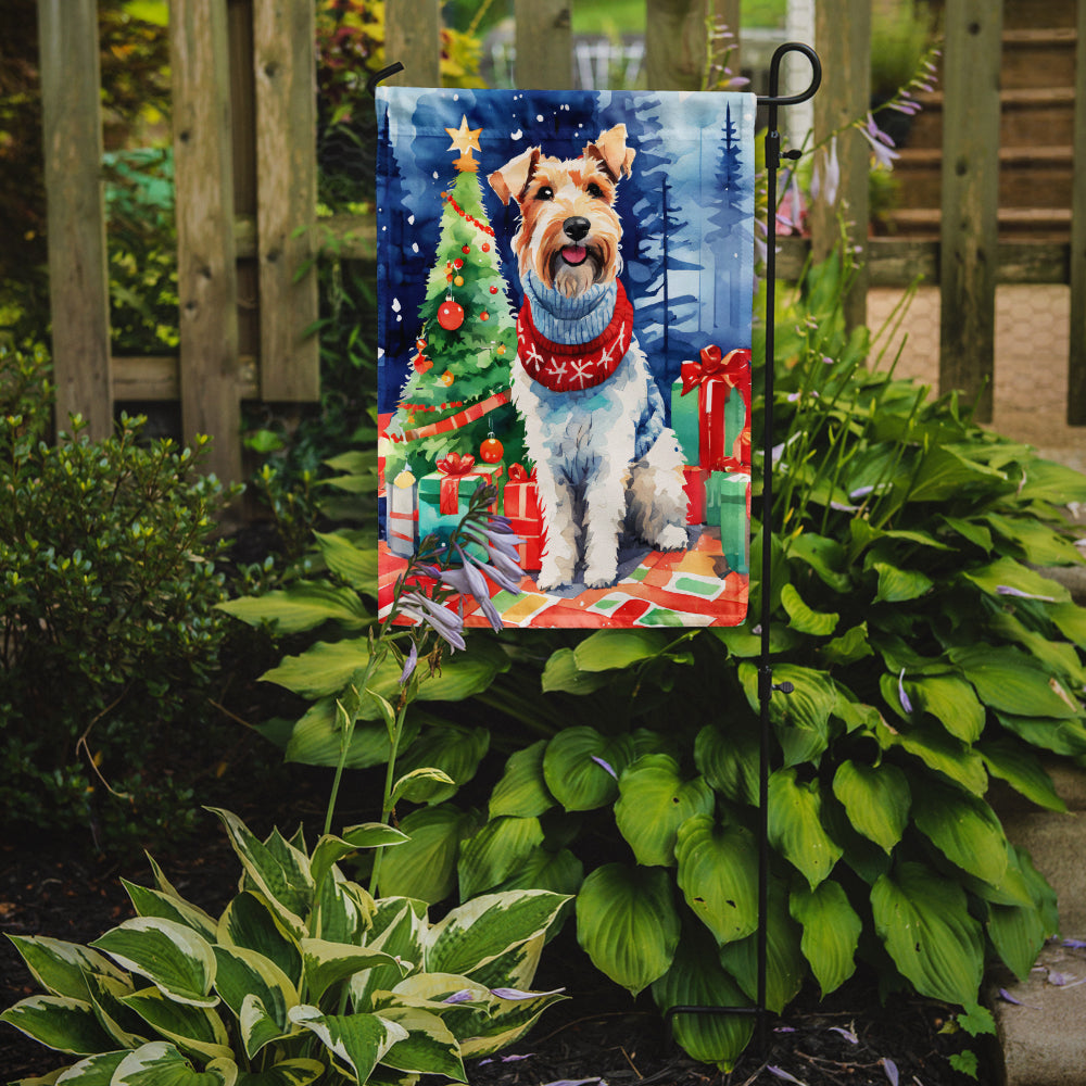 Buy this Wire Fox Terrier Christmas Garden Flag