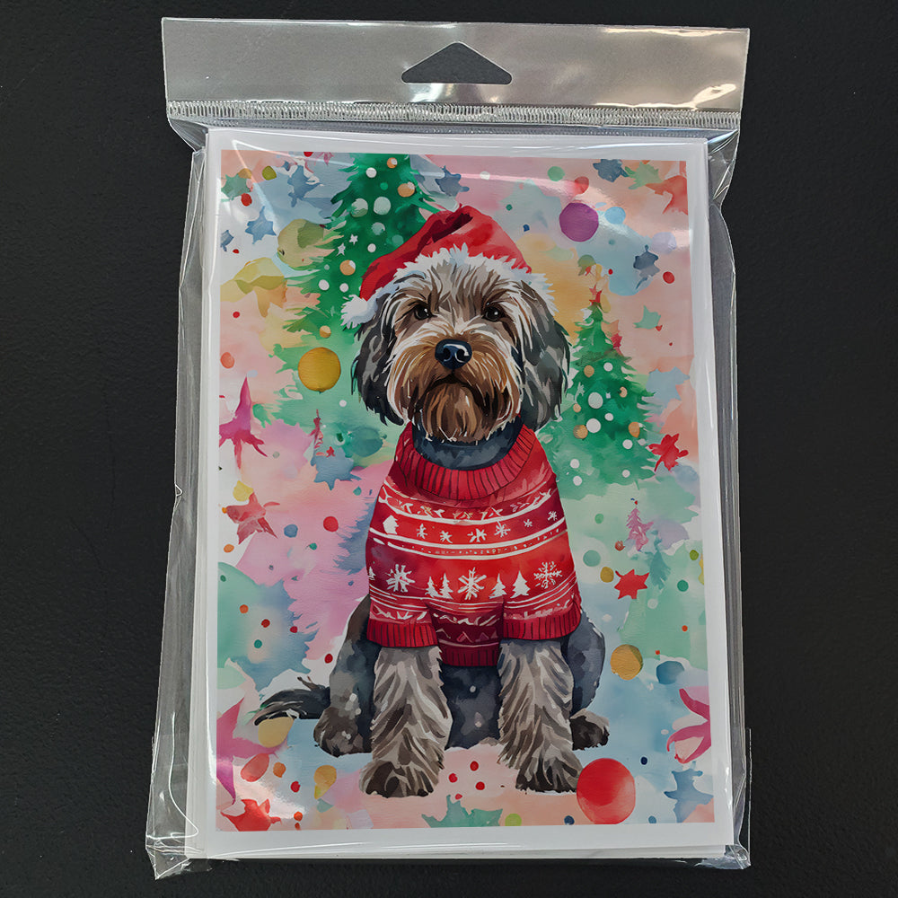 Wirehaired Pointing Griffon Christmas Greeting Cards Pack of 8
