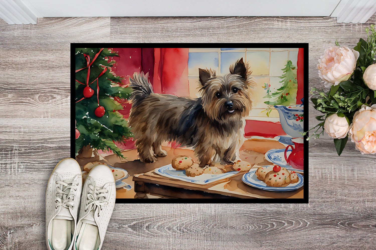 Buy this Cairn Terrier Christmas Cookies Doormat