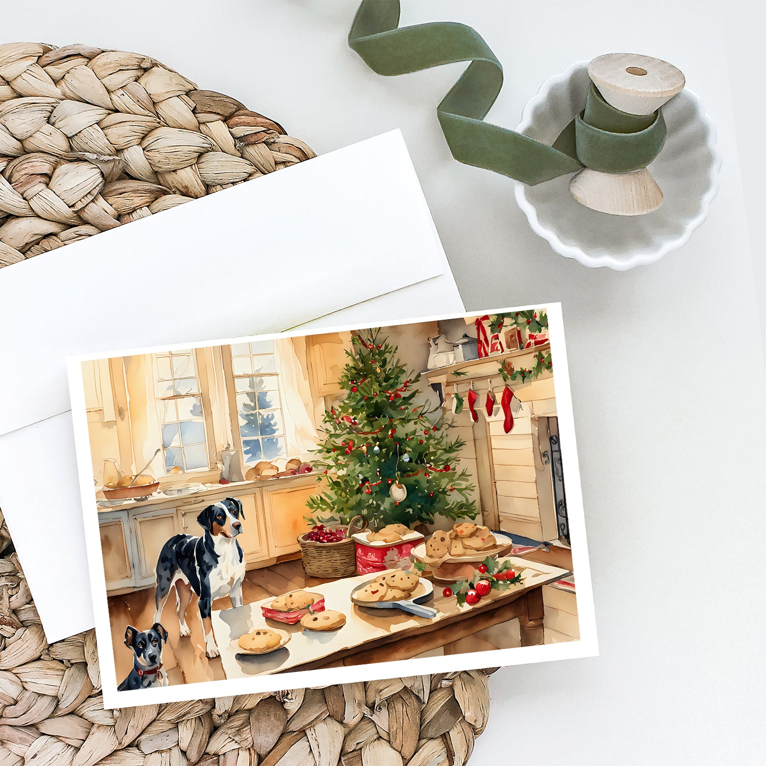 Buy this Catahoula Christmas Cookies Greeting Cards Pack of 8